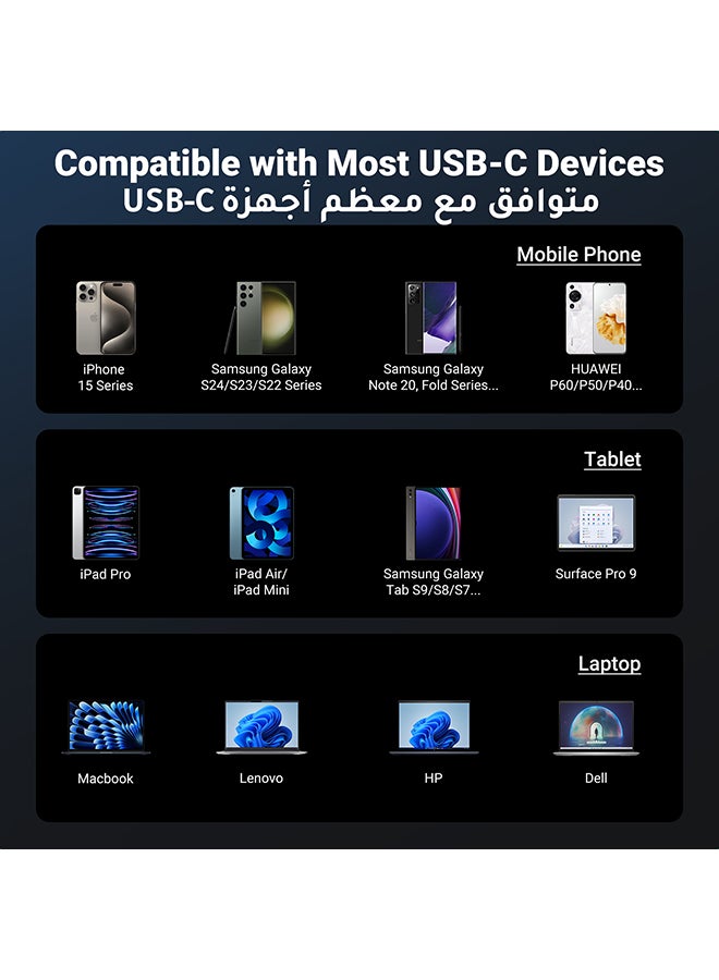 سماعات أذن USB-C سلكية داخل الأذن مع التحكم في مستوى الصوت، سماعات أذن USB Type-C مع ميكروفون مضاد للضوضاء ومشغل 10 مم، لسلسلة iPhone 15، سلسلة Samsung S24/S23/S22، iPad Pro، iPad Air، إلخ.