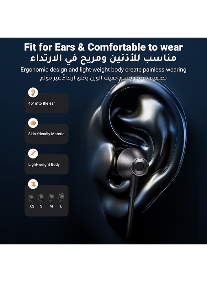 Ugreen USB C Earphones In Ear Wired Headphones With Volume Control USB Type C Earbuds Noise Cancelling Microphone 10mm Driver For iPhone 16 15 Series Samsung S24 S23 S22 Series iPad Pro iPad Air Etc Black  - Image 4