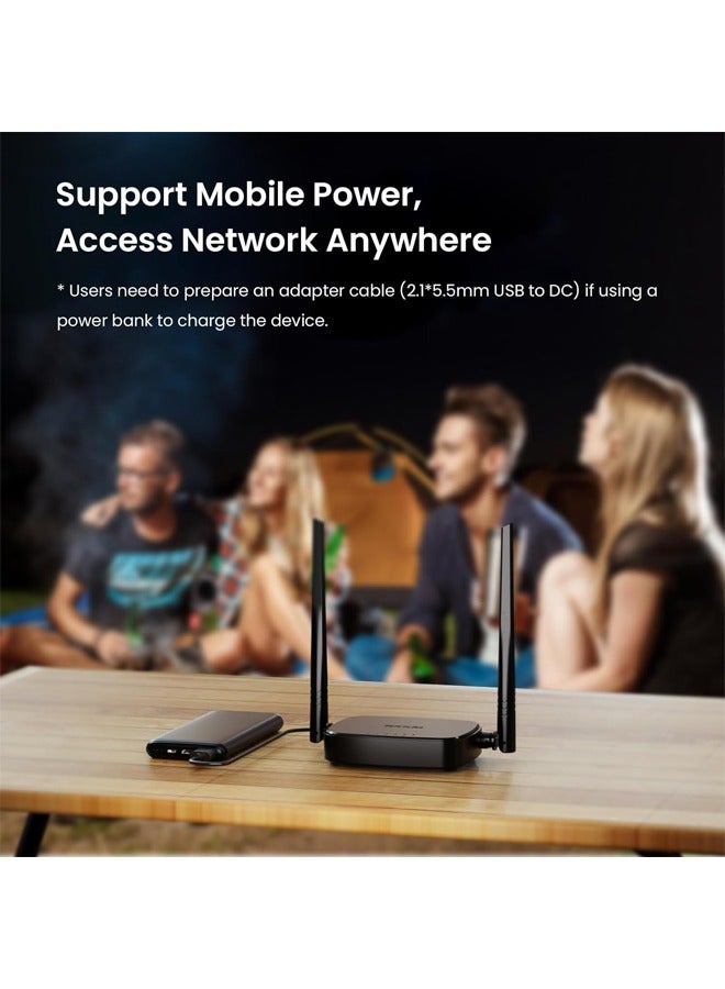 Tenda - Router 4G SIM 4G03 Pro - Mobile WiFi Router 3G/4G Wireless Band 2.4 GHz 300Mpbs, LTE Cat4 150Mpbs Black. - Image 1