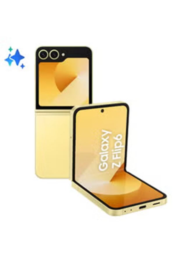سامسونج هاتف Galaxy Z Flip 6 ثنائي الشريحة باللون الأصفر وذاكرة وصول عشوائي (RAM) سعة 12 جيجابايت وذاكرة داخلية 256 جيجابايت يدعم تقنية 5G - إصدار عالمي  - Image 1