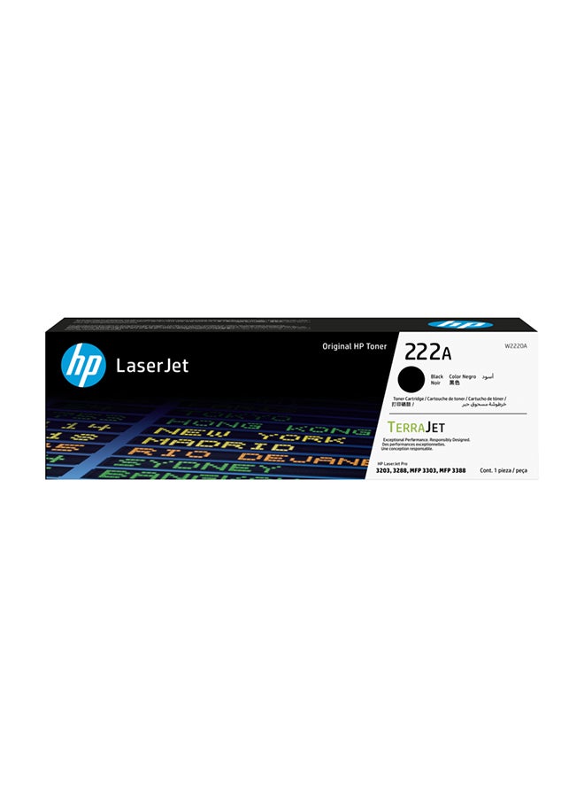 HP 222A Black Original LaserJet Toner Cartridge (W2220A) Black 