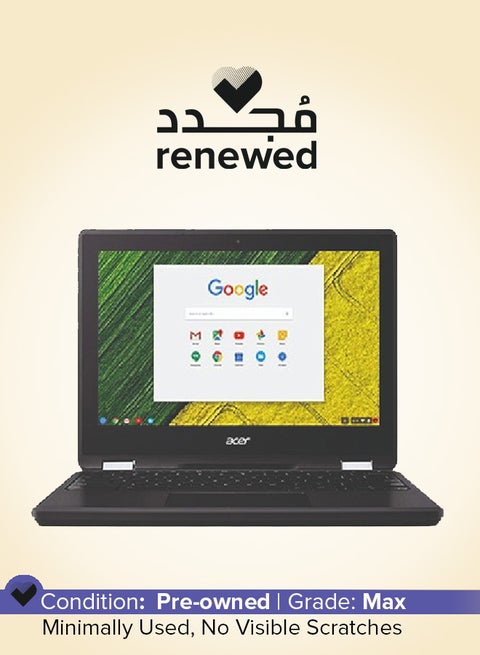 متجدد - جهاز Chromebook R751T 2 في 1 قابل للتحويل مع شاشة لمس عالية الدقة مقاس 11.6 بوصة، ومعالج Intel N3350 بسرعة 1.6 جيجا هرتز حتى 2.48 جيجا هرتز / ذاكرة الوصول العشوائي 4 جيجا بايت / eMMC سعة 32 جيجا بايت / نظام تشغيل Chrome