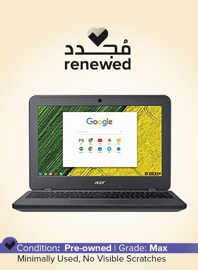 أيسر - تم تجديده - Chromebook C731 بشاشة مقاس 11.6 بوصة، ومعالج Intel Celeron N3060 ثنائي النواة بسرعة 1.6 جيجا هرتز/ذاكرة وصول عشوائي سعة 4 جيجابايت/eMMC سعة 16 جيجابايت/نظام تشغيل Chrome/بطاقة رسومات Intel HD 400 - Image 1