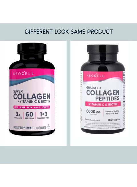 Super Collagen + Vitamin C + Biotin 180 Tablets