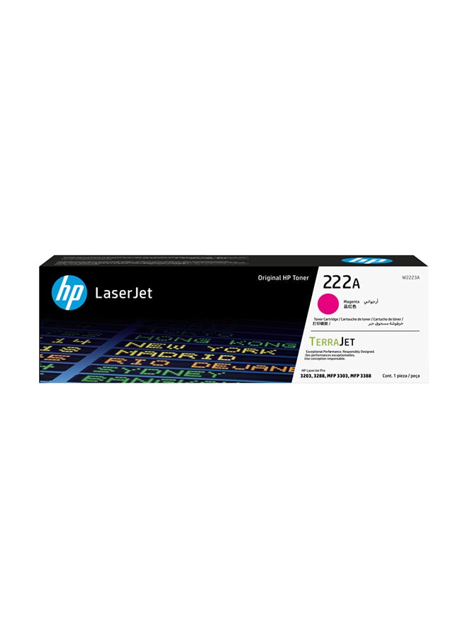 HP 222A Magenta Original LaserJet Toner Cartridge (W2223A) Magenta 