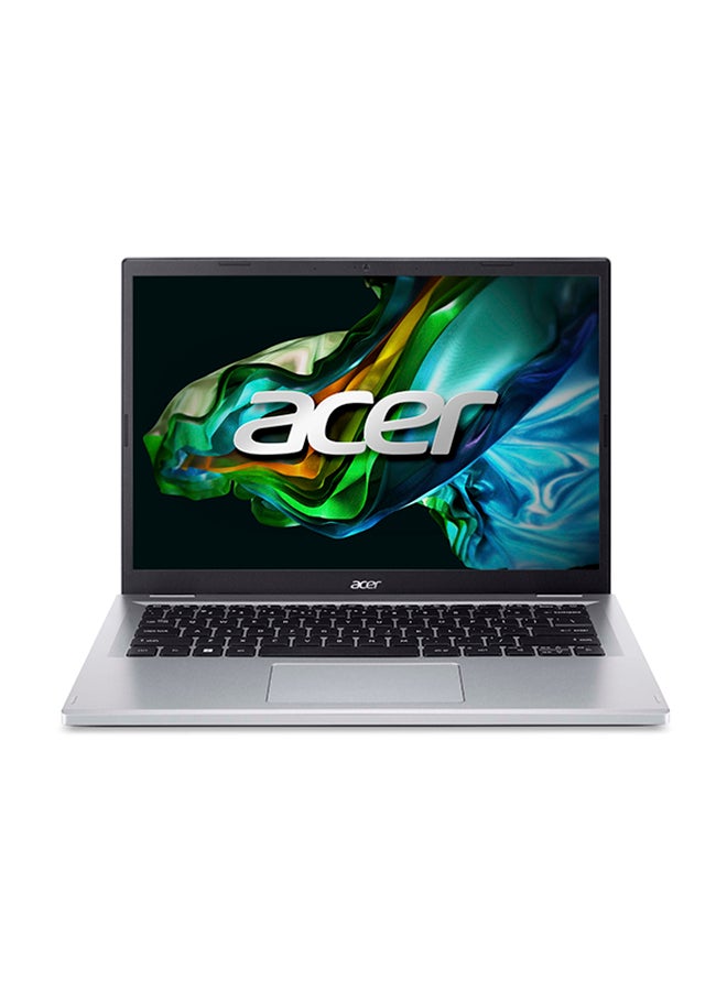 Acer Aspire 3 A314 Laptop with 14-Inch WUXGA IPS SlimBezel Display, AMD Ryzen 7-5700U Octa Core Upto 4.3GHz/16GB DDR4 RAM/512GB SSD Storage/AMD Radeon Graphics/Windows 11 Home English/Arabic Silver English/Arabic Silver - Image 1