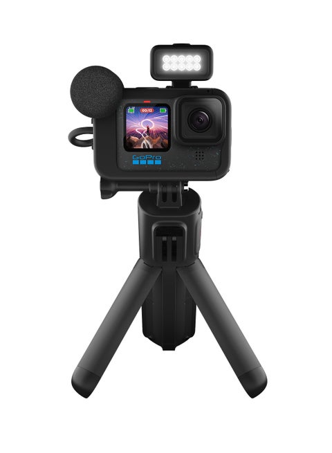 HERO12 Black Creator Edition - Includes HERO12 Black, Volta (Battery Grip, Tripod, Remote), Media Mod, Light Mod, Enduro Battery, and Carrying Case official GoPro KSA Version