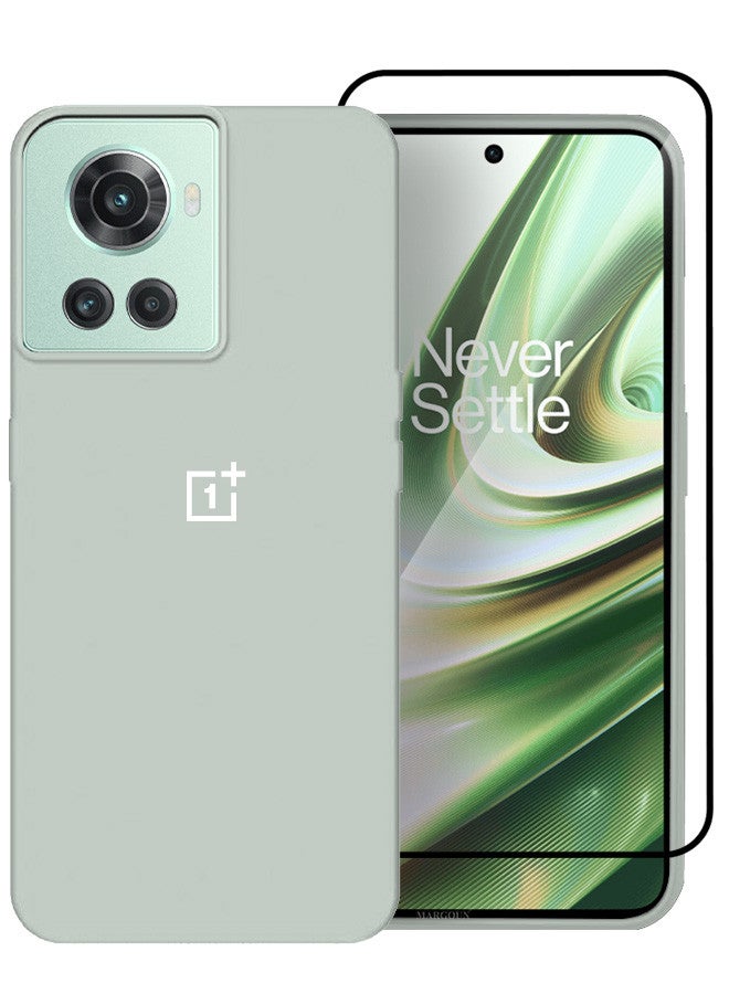 MARGOUN (for OnePlus 10R) 2 Pack Case and Screen Protector Soft Slim Protective Case Scratch and Bump Resistant Cover Quill Grey - Image 2