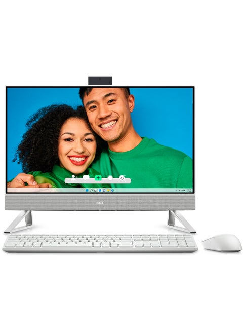 Inspiron 27 7730 All In One Desktop With 27 Inch Full HD Display, Core 7-150U Processor/16GB RAM/1TB SSD/NVIDIA GeForce MX570 2GB Graphics/Windows 11 Pro With Wireless Keyboard and Mouse/ English/Arabic White