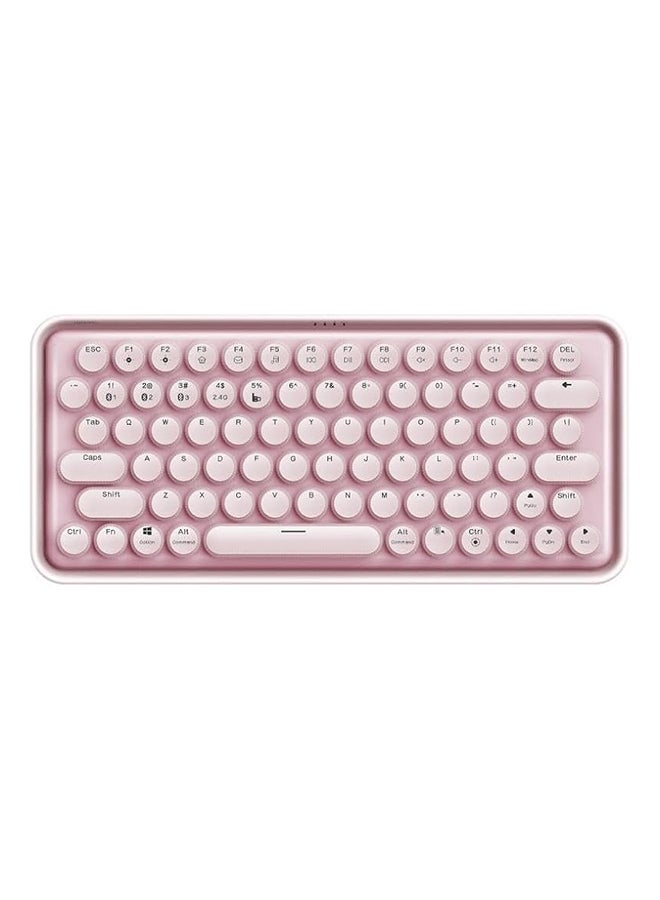 Rapoo - Ralemo Pre5 multi-mode wireless mechanical keyboard with Backlight (BT 4.0/BT 5.0/2.4G) Connect upto 4 Devices, USB-C Rechargeable interface | Dot Keycap, Multi-Media hotkeys Pink - Image 1