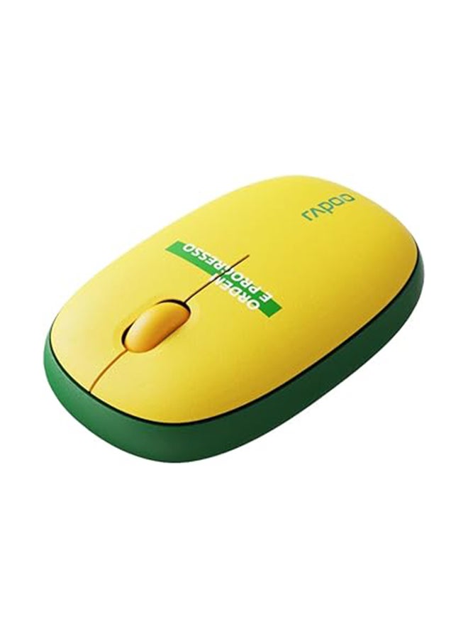 Rapoo M650 Wireless Mouse Flag Version | Multi Mode Mouse (BT 3.0, BT 5.0 & 2.4GHz) 1300 DPI Silent Click Mouse, Slim Design | Flag Mouse For Laptop, PC, Tablets, & Mac Yollow/Green - Image 3