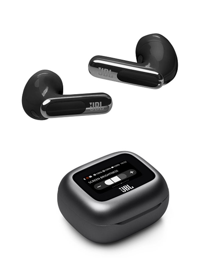 JBL - Live Flex 3 True Wireless Noise Cancelling Open-Stick Earbuds Black - Image 1