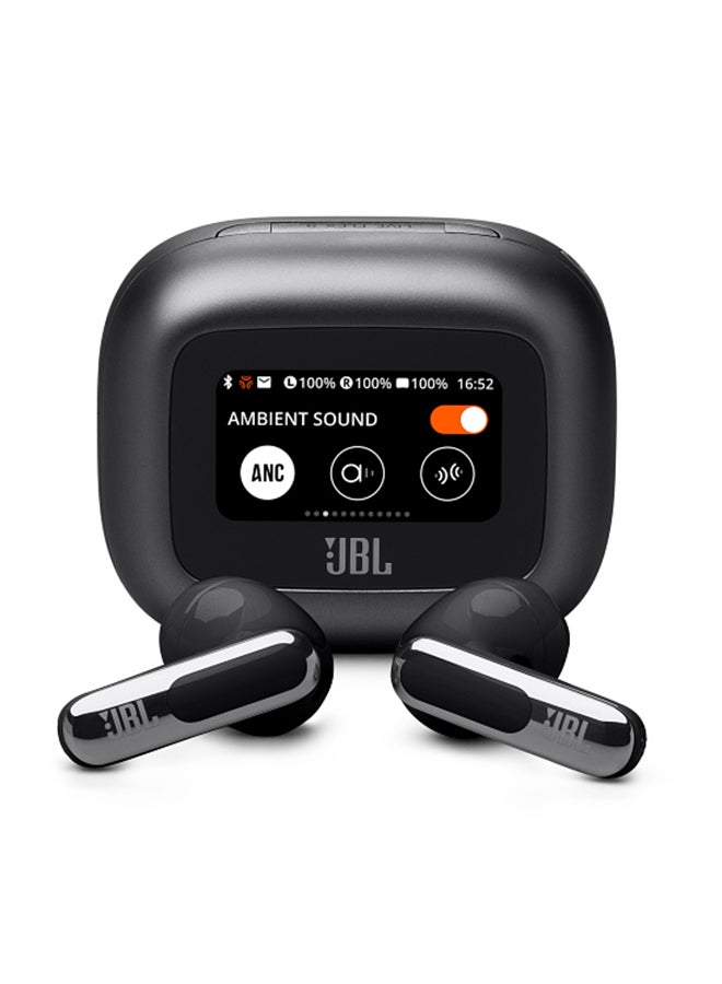 JBL - Live Flex 3 True Wireless Noise Cancelling Open-Stick Earbuds Black - Image 1