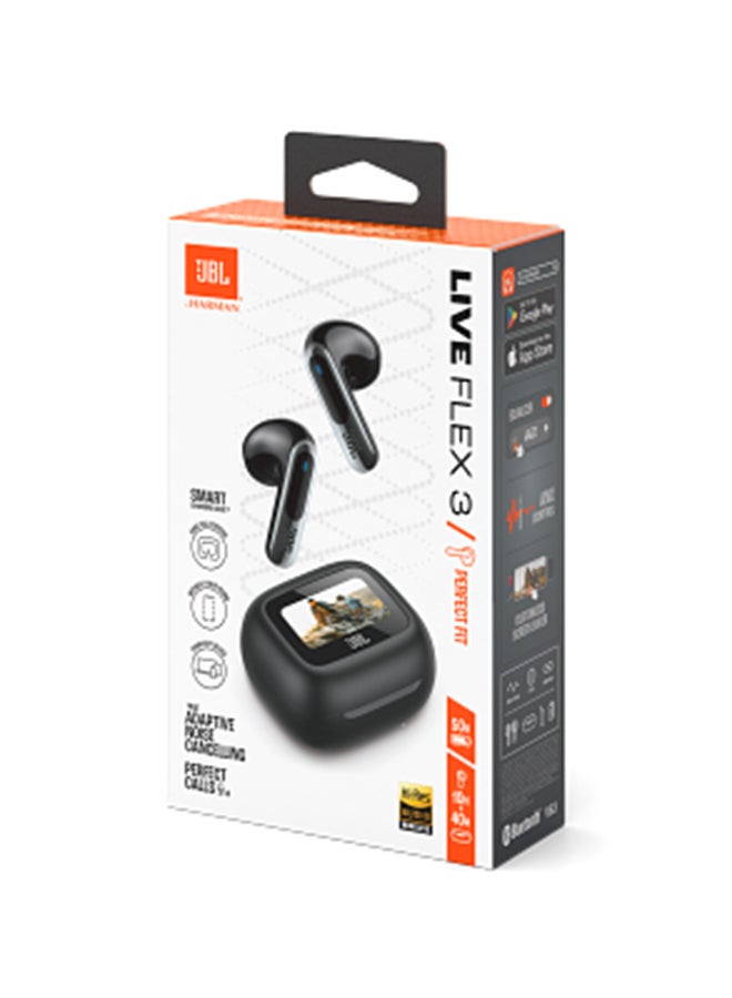 JBL - Live Flex 3 True Wireless Noise Cancelling Open-Stick Earbuds Black - Image 1