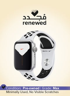 Renewed - Watch Nike Series 5 GPS + Cellular, 44mm Silver Aluminium Case With Pure Platinum/Black Sport Band Silver