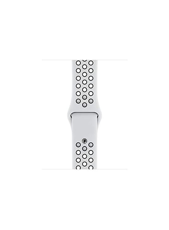 Apple - Renewed - Watch Nike Series 5 GPS + Cellular, 44mm Silver Aluminium Case With Pure Platinum/Black Sport Band Silver - Image 1