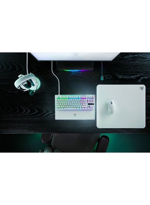 Huntsman V3 Pro TKL Mechanical Gaming Keyboard, Analog Optical Switch Gen-2, Doubleshot PBT Keycaps, N-key Rollover w/ Anti-ghosting, Detachable Type C, ENG-US Layout, RZ03-04981700-R3M1 White