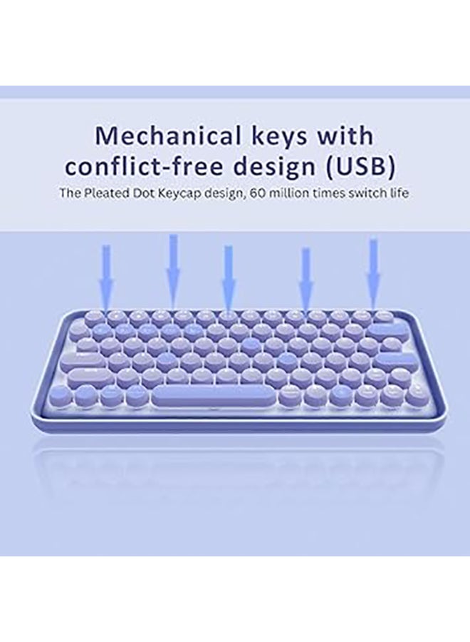 رابو لوحة مفاتيح ميكانيكية لاسلكية متعددة الأوضاع Ralemo Pre5 مع إضاءة خلفية (BT 4.0/BT 5.0/2.4G) توصيل ما يصل إلى 4 أجهزة، واجهة USB-C قابلة لإعادة الشحن | Dot Keycap، مفاتيح تشغيل الوسائط المتعددة - Image 4
