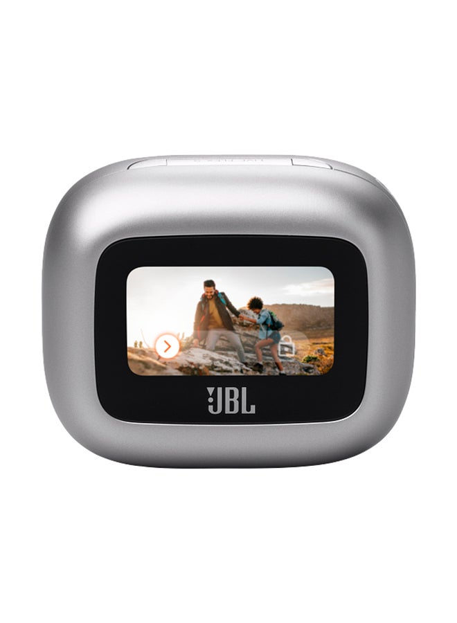 JBL - Live Flex 3 True Wireless Noise Cancelling Open-Stick Earbuds Silver - Image 1