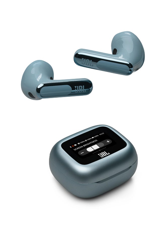 JBL - Live Flex 3 True Wireless Noise Cancelling Open-Stick Earbuds Blue - Image 1
