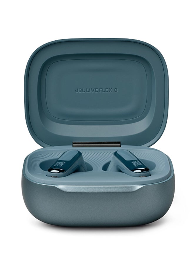 JBL - Live Flex 3 True Wireless Noise Cancelling Open-Stick Earbuds Blue - Image 1