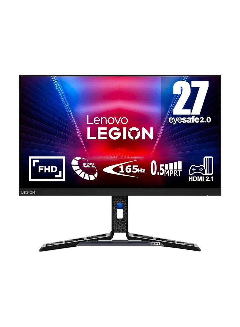 لينوفو - شاشة الألعاب Legion R27i-30 مقاس 27 بوصة بدقة Full HD (1920x1080) IPS، و165 هرتز (زيادة سرعة التشغيل إلى 180 هرتز) حتى 0.5 مللي ثانية، وAMD FreeSync Premium، ودعم وحدة تحكم الألعاب، ومكبرات صوت مدمجة - Image 1