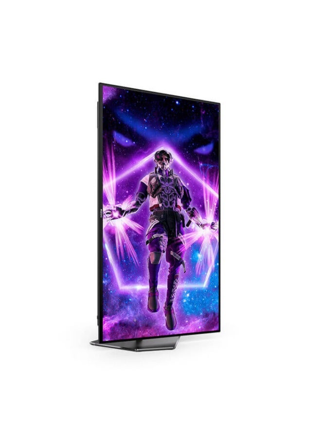AG276QZD AGON Pro Gaming Monitor 27-inch 2K QHD 2560x1440, HDR10, OLED Panel Type, 240Hz Refresh Rate, 0.01ms Response Time, G-Sync Compatible, Light FX, Height Adjustable Stand Black & Grey