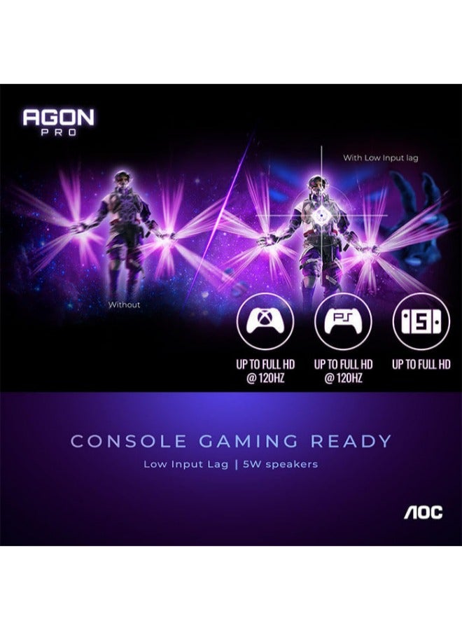 AG276QZD AGON Pro Gaming Monitor 27-inch 2K QHD 2560x1440, HDR10, OLED Panel Type, 240Hz Refresh Rate, 0.01ms Response Time, G-Sync Compatible, Light FX, Height Adjustable Stand Black & Grey
