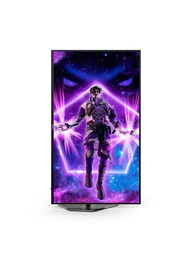 AG276QZD AGON Pro Gaming Monitor 27-inch 2K QHD 2560x1440, HDR10, OLED Panel Type, 240Hz Refresh Rate, 0.01ms Response Time, G-Sync Compatible, Light FX, Height Adjustable Stand Black & Grey