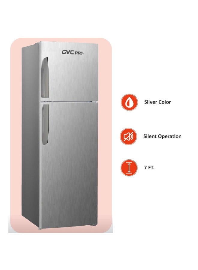 gvc pro Refrigerator And Freezer On Top 7 Feet GVRF-350S Grey - Image 3