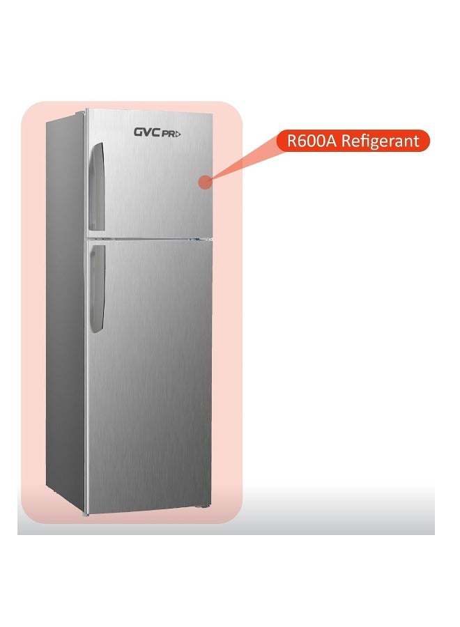 gvc pro Refrigerator And Freezer On Top 7 Feet GVRF-350S Grey - Image 5