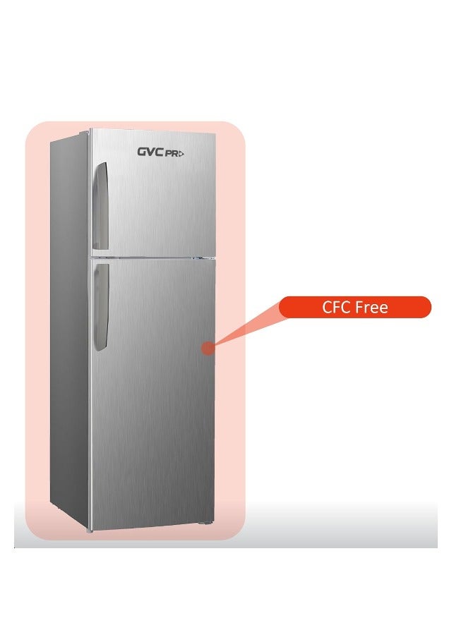 gvc pro Refrigerator And Freezer On Top 7 Feet GVRF-350S Grey - Image 4