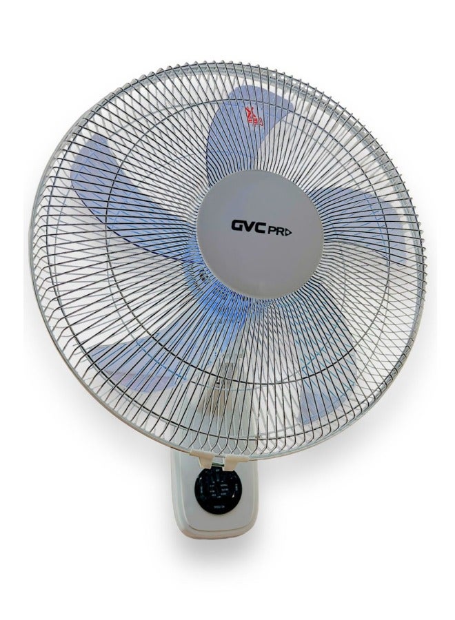 gvc pro Wall Fan with Remote Control and 5 Blades and 3 Speeds, 60W, 60 W GVCW-7400-White White 
