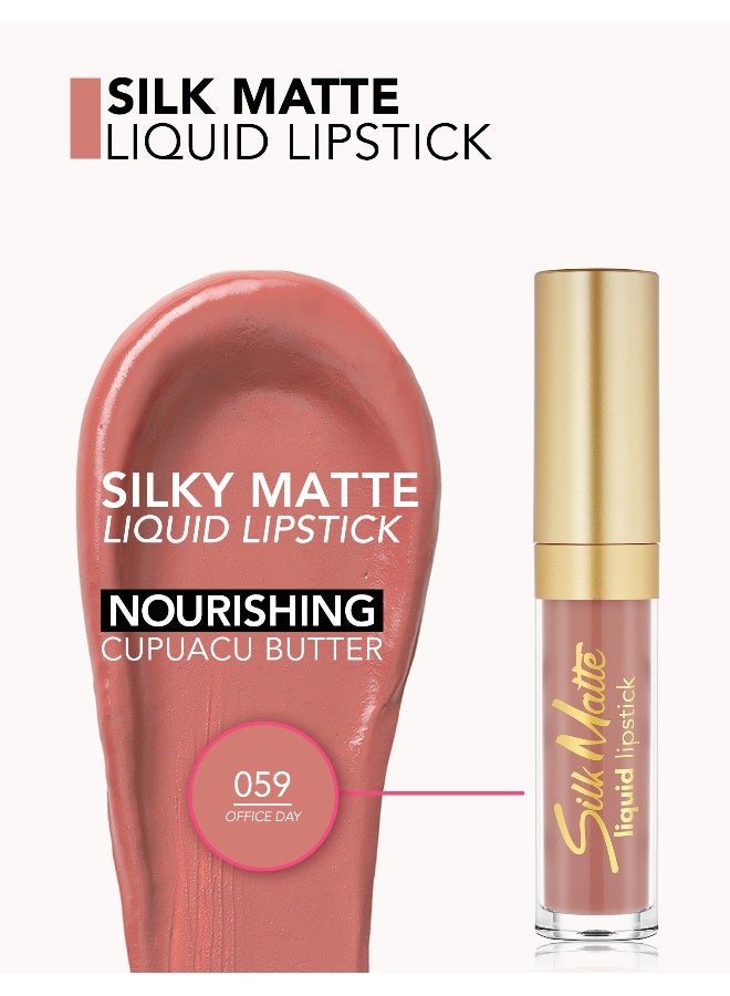 flormar Silk Matte Liquid Lipstick – 059 Office Day – High-Pigment Ultra Matte Finish, Long-Wear Comfort, Nourishing Oils, Velvety Smooth Look Office Day - Image 4
