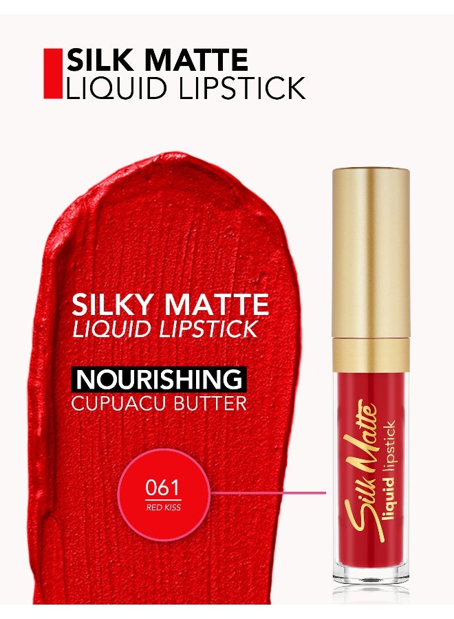 flormar Silk Matte Liquid Lipstick – 061 Red Kiss – High-Pigment Ultra Matte Finish, Long-Wear Comfort, Nourishing Oils, Velvety Smooth Look Red Kiss - Image 4