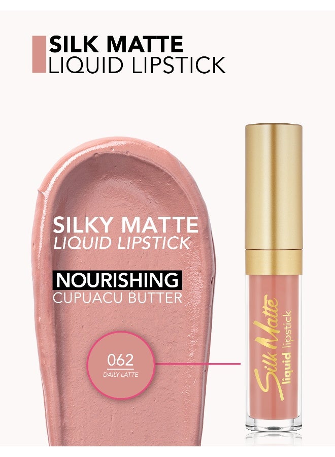 flormar Silk Matte Liquid Lipstick – 062 Daily Latte – High-Pigment Ultra Matte Finish, Long-Wear Comfort, Nourishing Oils, Velvety Smooth Look Daily Latte - Image 4