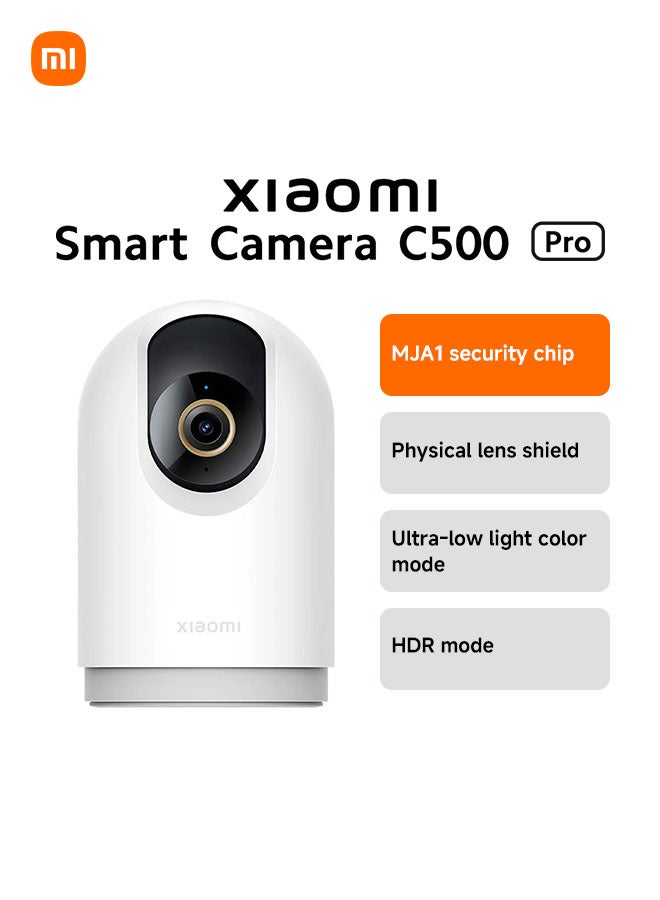 Xiaomi Smart Camera C500 Pro | 5MP | HDR | Pet Detection | Dual-Motor Pan-Tilt Zoom | 360° Horizontally And 114° Vertically | White - Image 1