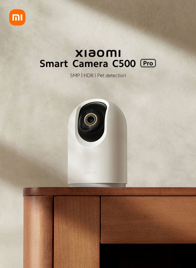 Xiaomi Smart Camera C500 Pro | 5MP | HDR | Pet Detection | Dual-Motor Pan-Tilt Zoom | 360° Horizontally And 114° Vertically | White - Image 2