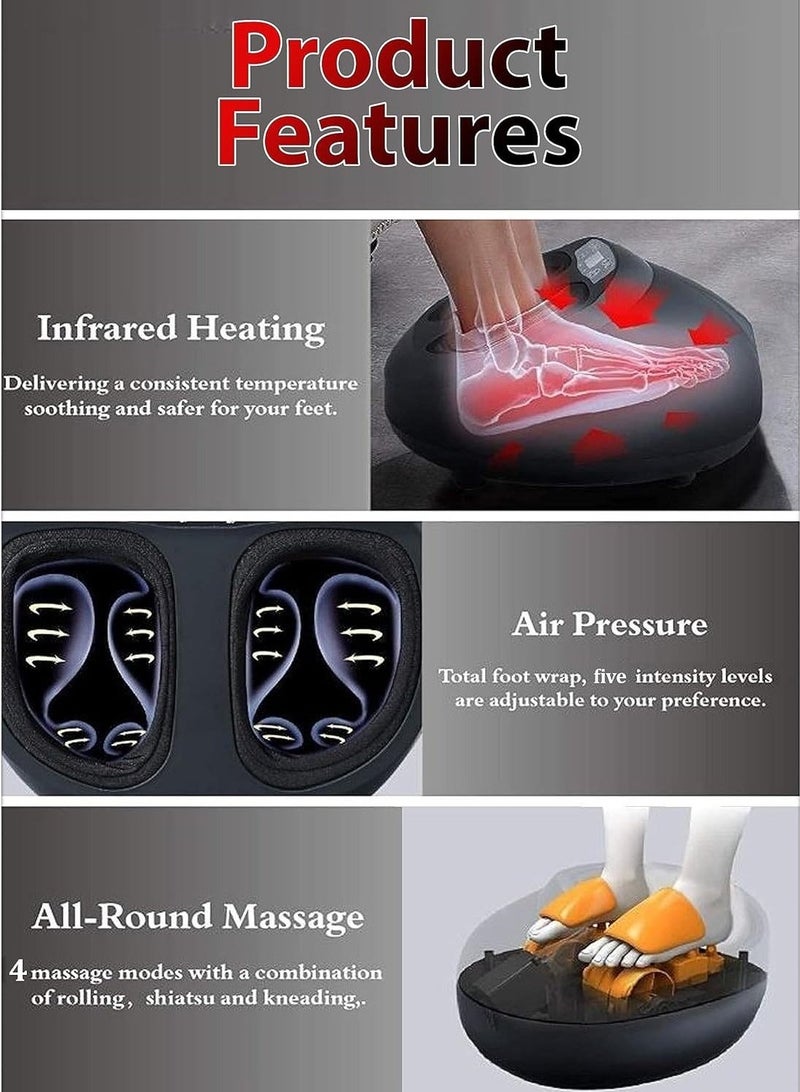 Toshionics 4D Shiatsu Foot Massager with 5 Intensities 4 Modes Infrared Heat and Removable Sleeves for a Personalized Hygienic and Therapeutic Foot Massage Experience - Image 5