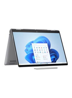 Envy X360 14-fa0008ne 2-In-1 Laptop With 14.2-Inch Display, Ryzen 5-8640 Processor/16GB RAM/512GB SSD/AMD Readon Graphics/Windows 11 English/Arabic silver