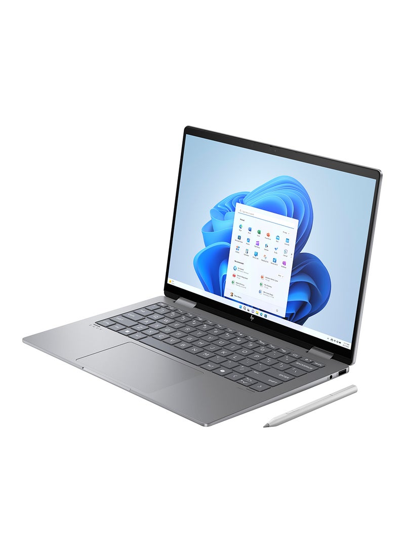 HP - Envy X360 14-fa0008ne 2-In-1 Laptop With 14.2-Inch Display, Ryzen 5-8640 Processor/16GB RAM/512GB SSD/AMD Readon Graphics/Windows 11 English/Arabic silver - Image 1