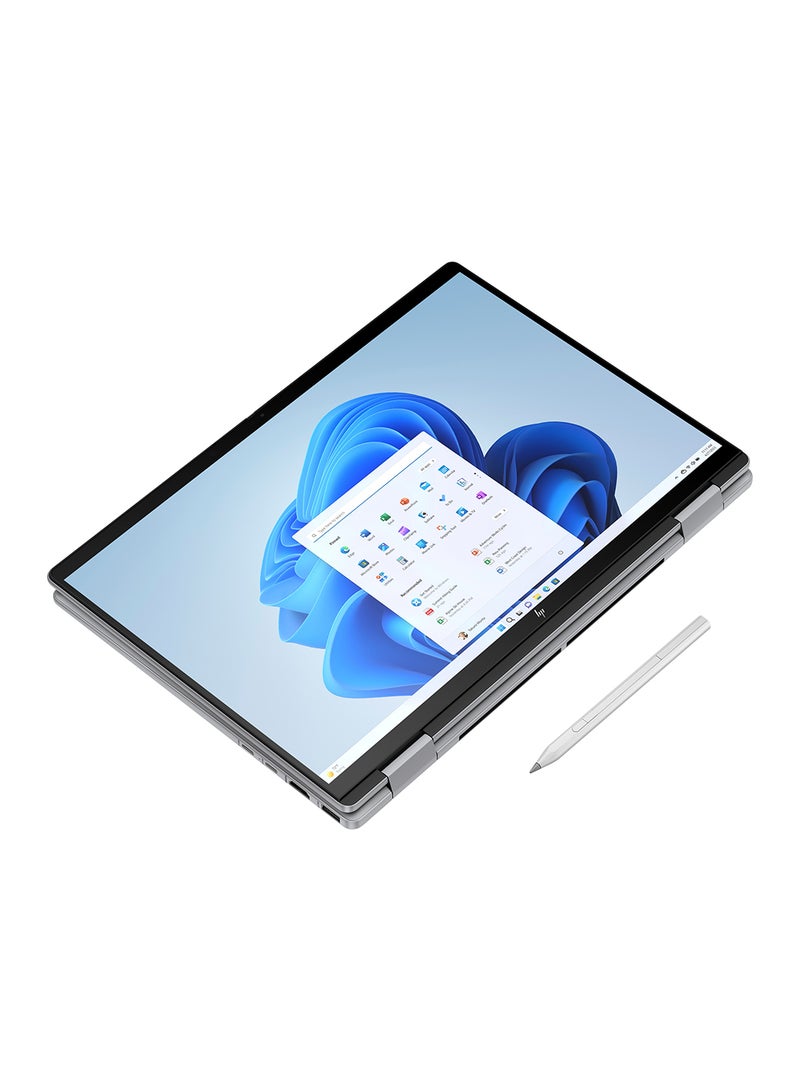HP - Envy X360 14-fa0008ne 2-In-1 Laptop With 14.2-Inch Display, Ryzen 5-8640 Processor/16GB RAM/512GB SSD/AMD Readon Graphics/Windows 11 English/Arabic silver - Image 1