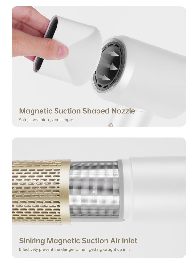 Supersonic 110000 RPM Professional Ionic Blow Dryer for Fast Drying Hypersonic Low Noise Constant Temperature Without Damaging Hair with 360° Rotating Magnetic Nozzle White - pnsku/N70092746V/45/_/1720846868/35481b5d-dc3d-4539-a911-ee1fee7268c9