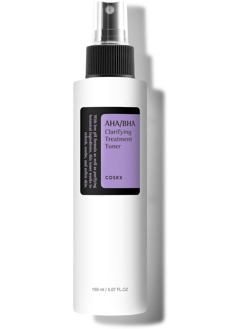تونر معالج منقي AHA/BHA، بخاخ تقشير الوجه للرؤوس البيضاء والمسام والبشرة غير المستوية، حبر كوري - Image 1