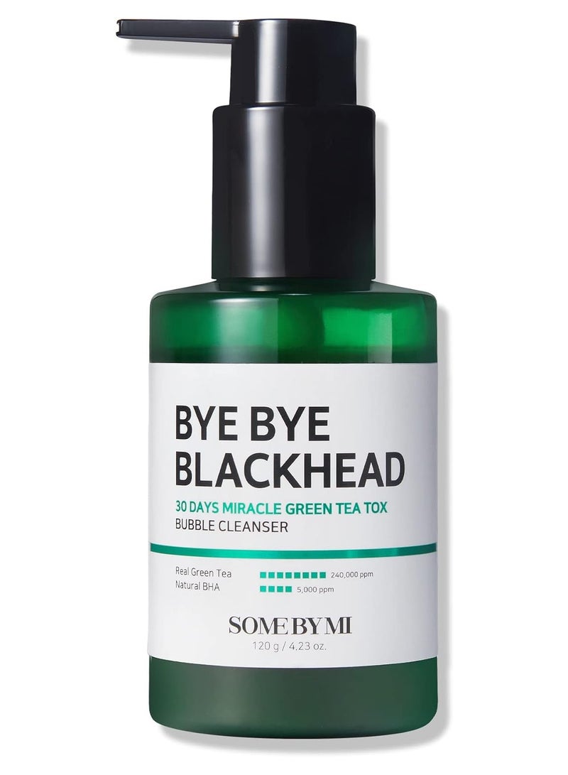 Some by Mi Bye Bye Blackhead 30 Days Miracle Green Tea Tox Bubble Cleanser 120grams  - Image 1