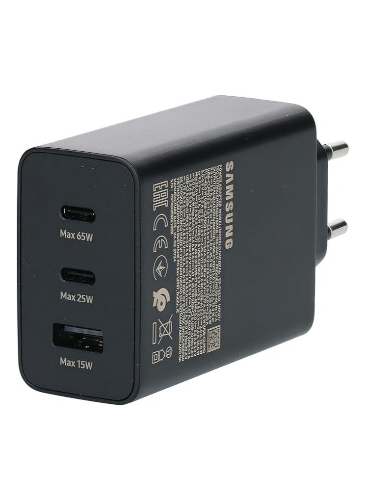 Samsung Trio 65W PD Travel Adapter 2 Pin Black  - Image 3