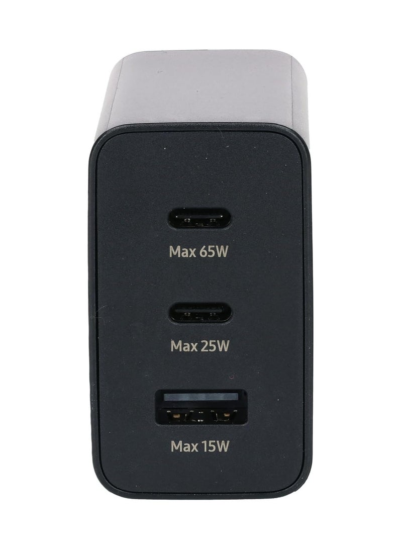 Samsung Trio 65W PD Travel Adapter 2 Pin Black  - Image 2