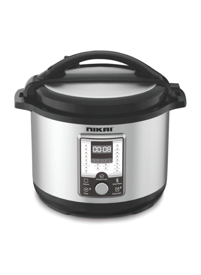 NIKAI Nikai Digital Pressure Cooker - 10L Capacity, 1500W Power, Advanced Digital Controls - NEP1082DX 10 L 1500 W NEP1082DX Silver/Black 