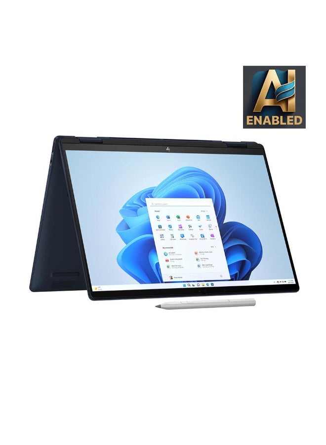 (Upgraded Version) Envy x360 A0PV9EA Laptop With 14.2-Inch Display, Ultra 7 155U Processor/16GB RAM/1TB SSD/Intel Iris XE Graphics/Windows 11  Blue  Blue English Blue