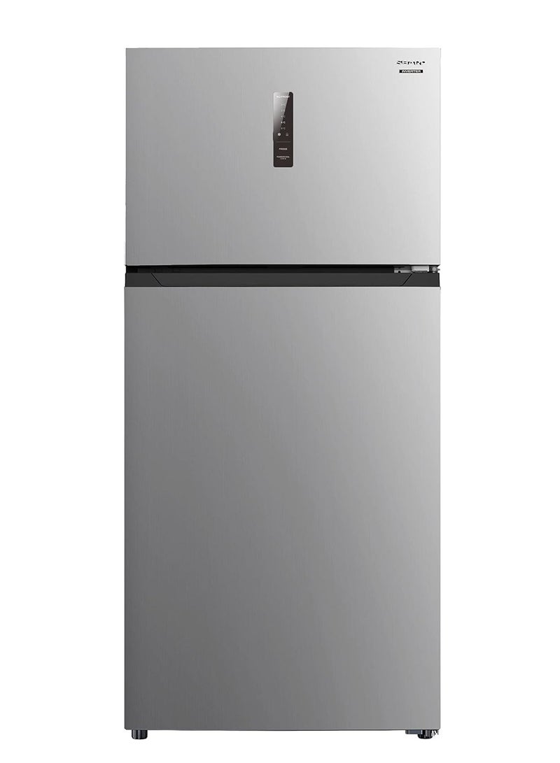 SHARP - Two Door (540L Gross/420L Net) Top Mount A++ Energy Class Inverter Compressor Refrigerator with Digital LED Display |Fresh Case, Inox SJ-HM540-HS3 Silver - Image 1